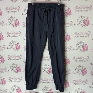 Volcom Charcoal Jogger Pants pockets tie up waist grey navy black